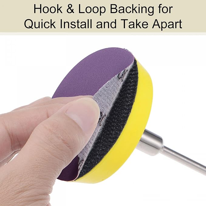 uxcell 20Pcs 3-Inch Purple Sanding Discs 600 Grits Hook and Loop Professional - Image 4