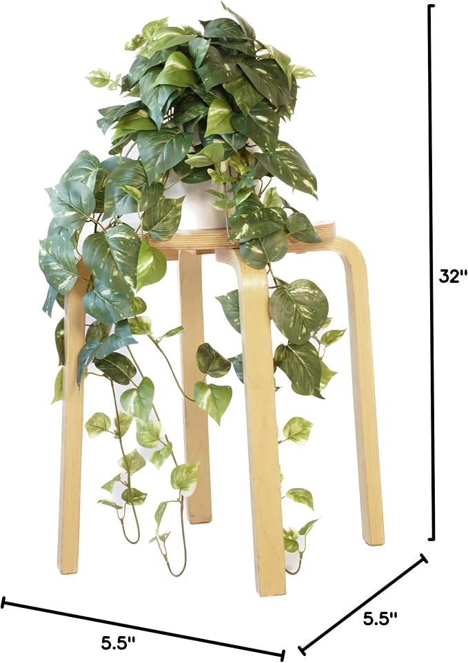 Retrograde 32" Fake Plant, Silk Faux Pothos Ivy Plant | Removable Pot Included - Image 6