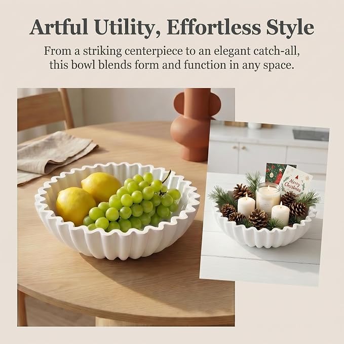 Songtec Concrete Decorative Bowl, Fruits and Home Decoration - Image 2