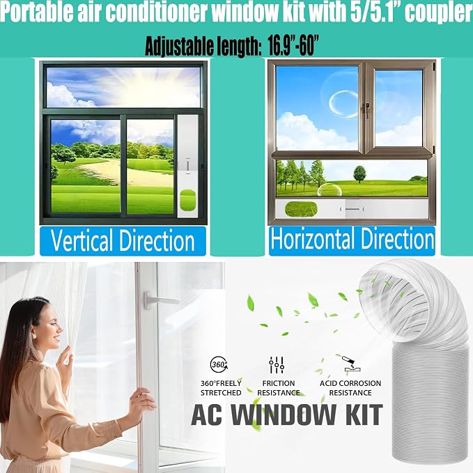 Portable Air Conditioner Window Vent Kit - Image 3