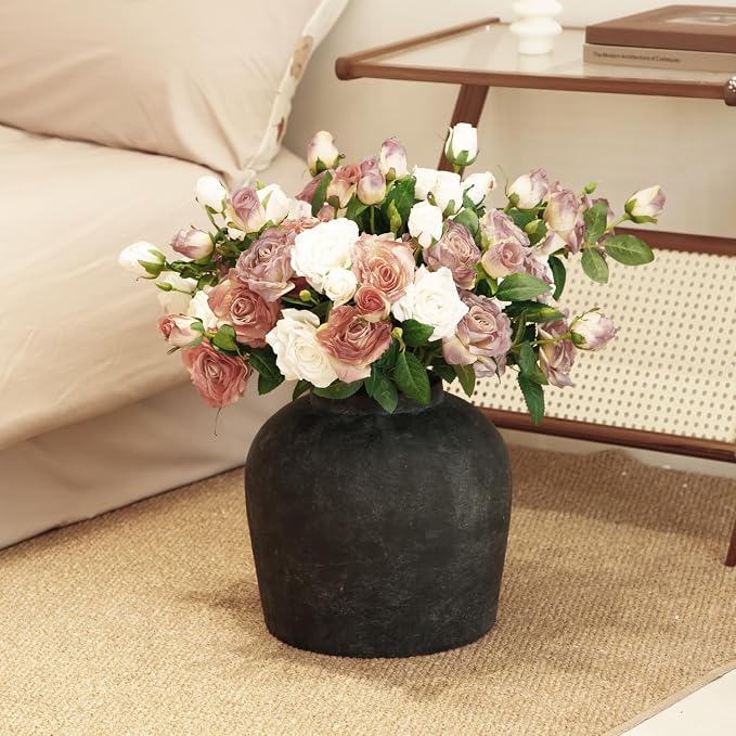 Large Ceramic Vase, Rustic Farmhouse Terracotta Flower Vase - Image 7