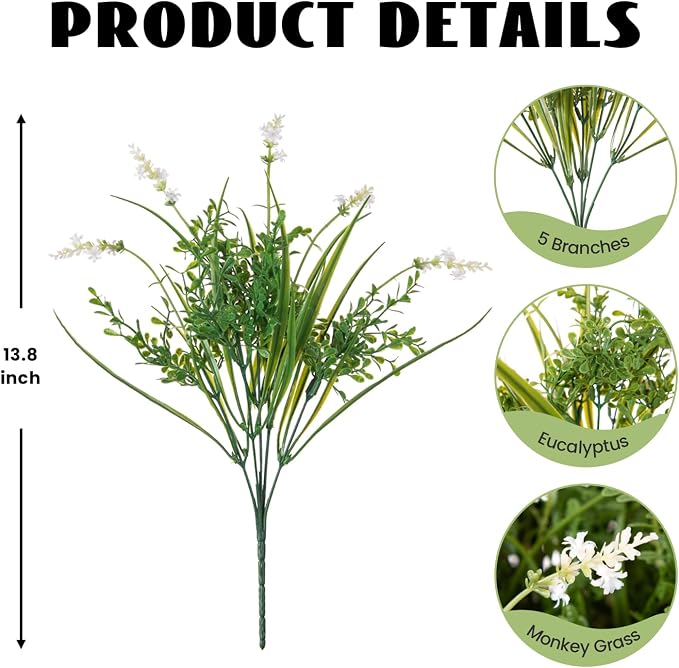 Hrobek Outdoor Faux Plants UV Resistant Fake Greenery - Image 2