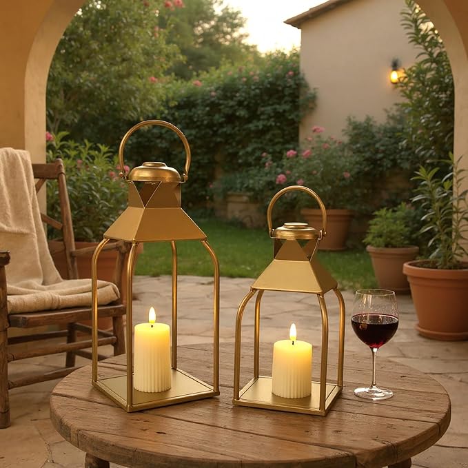 Decorative Metal Lanterns Indoor Outdoor, Candle Holder - Image 2