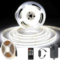 AXMOTUT White COB LED Strip Light, Dimmable 16.4ft/5m LED Light, 6000K Daylight by AXMOTUT
