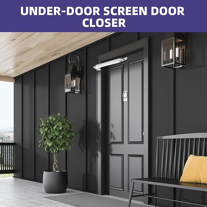 2 Set Heavy Duty White Screen Door Closers, Storm Door Closer | Screen Door - Image 5