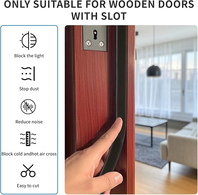 26FT Weather Stripping Door Seal, V-Shaped Q Foam, Door Weather Stripping - Image 5