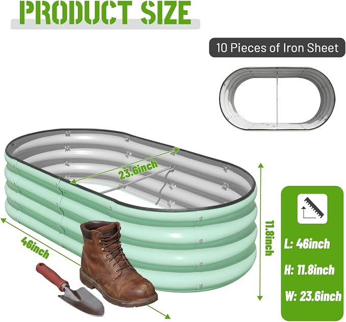 Galvanized Raised Garden Bed Outdoor - Image 3
