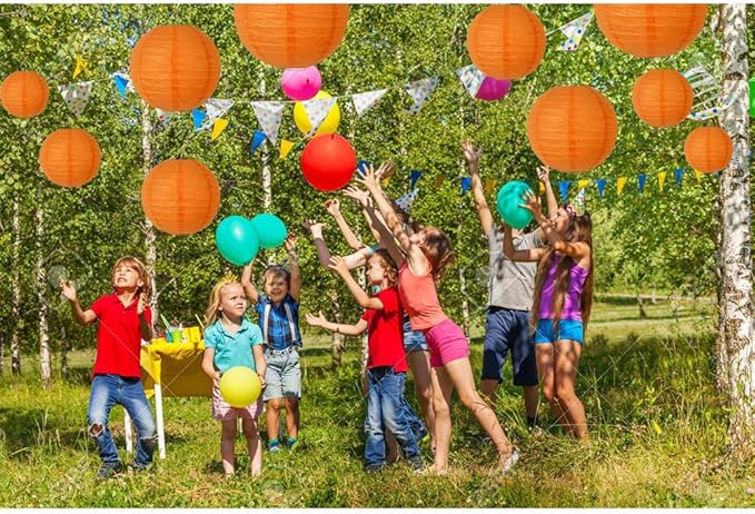 BEISHIDA Orange Paper Lanterns 10Pcs 4/6/8/10/12 Inch Round Chinese Lamp | - Image 6