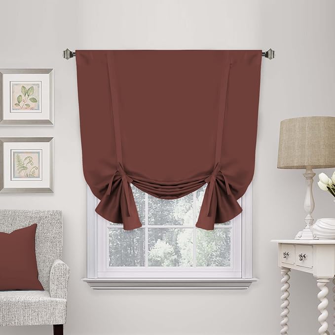 H.VERSAILTEX Blackout Tie Up Curtain Thermal Insulated Window Shade Light by HVERSAILTEX