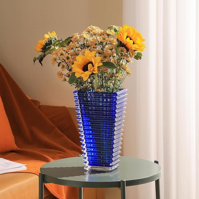 MCMCNCUIU Crystal Glass Vase, Large Crystal Vases - Image 2