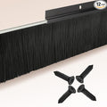 12-Pack Garage Door Brush Seal – Cepia Black Bottom Sweep – Roll-Up Door by DoorBrushSweep