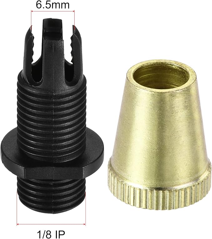 uxcell Cable Glands Strain Relief Cord Connector Grips Metal Gold Tone 5Pcs - Image 3