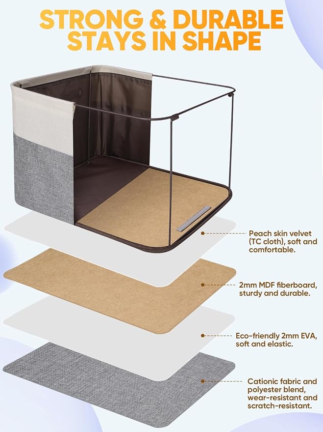 BALEINE 4 Pack Fabric Closet Storage Bins - Image 3
