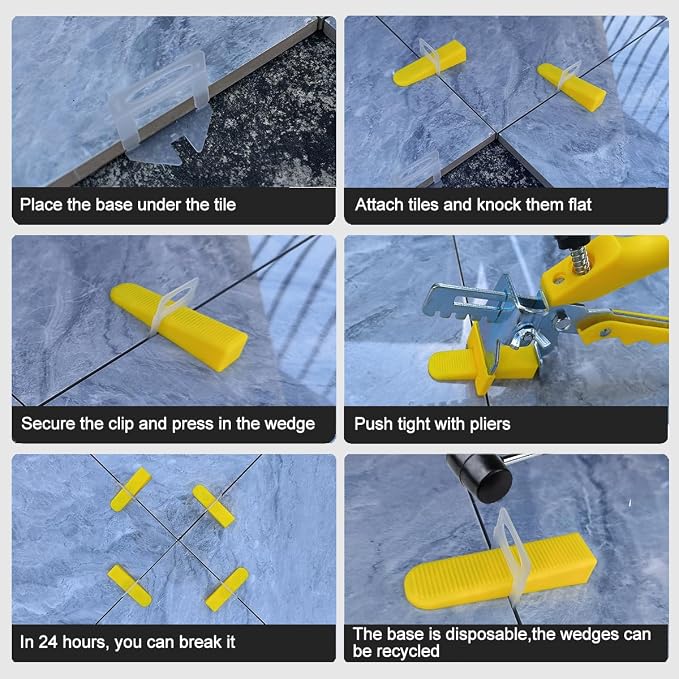 Tile Leveling Wedges 1260 pieces Reusable Tile Leveler System - Image 3