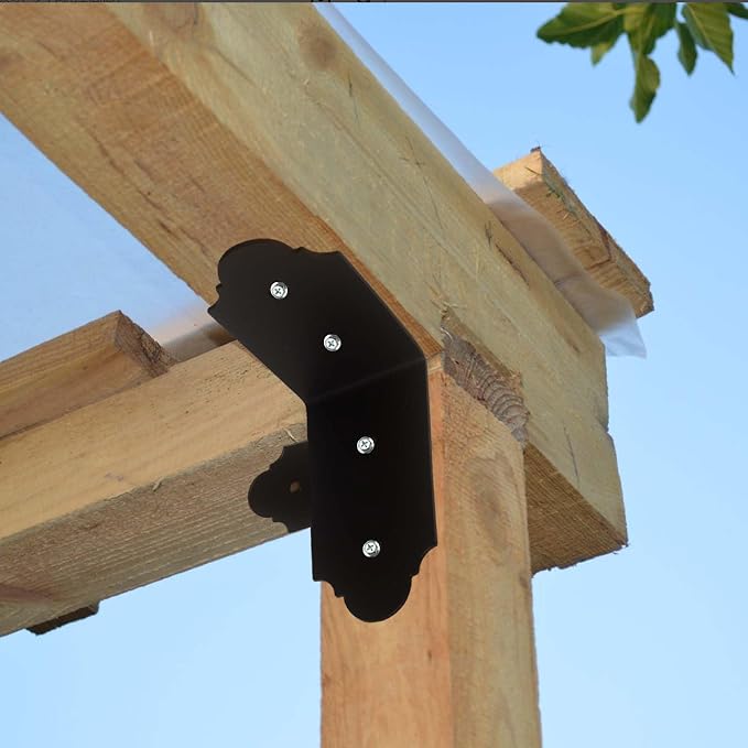 4Packs 45-Degree Angle Bracket Decorative Knee Braces, Outside 45 Degree Mount - Image 6