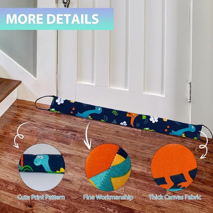 Weighted Door Draft Stopper, 2 Pack 40 Inch Under Door Blocker, Bottom of Door - Image 5