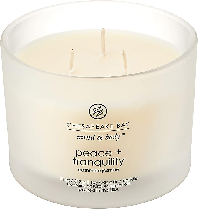 Chesapeake Bay Candle Scented Candle Peace + Tranquility 3-Wick Coffee Table Jar - Image 4