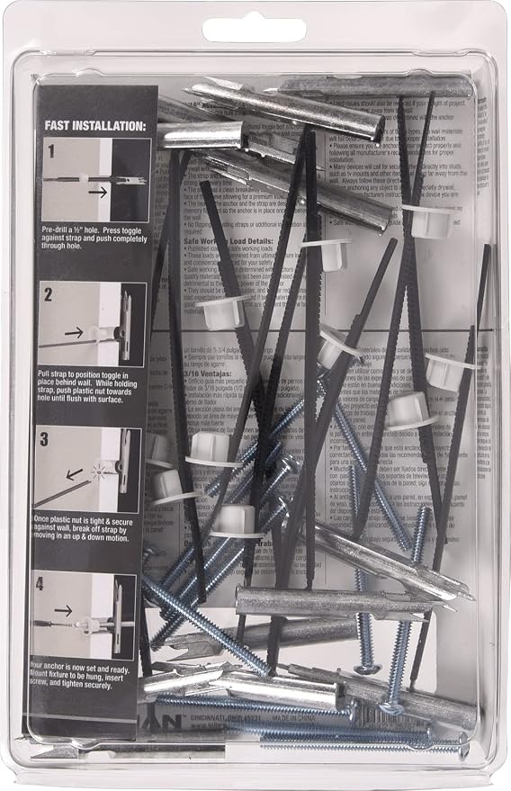 Hillman Pull Toggle Anchors, 12 Pack, self-drilling - Image 7