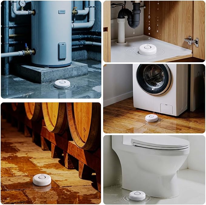 5 Pack Water Leak Alarm Detector, 120dB Loud Alert, IP66 Waterproof | Water - Image 4