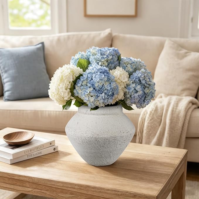 Briful Rustic Ceramic Vase Large Decorative Vase, Table Centerpiece, Living Room - Image 4