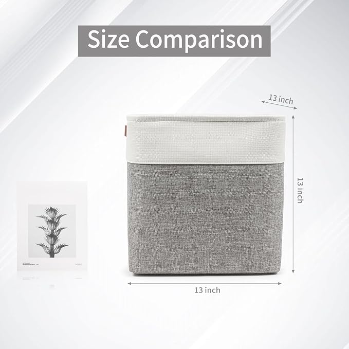 13x13 Cube Storage Bins, Collapsible Fabric Storage Box, 4 Pack Closet Baskets - Image 5
