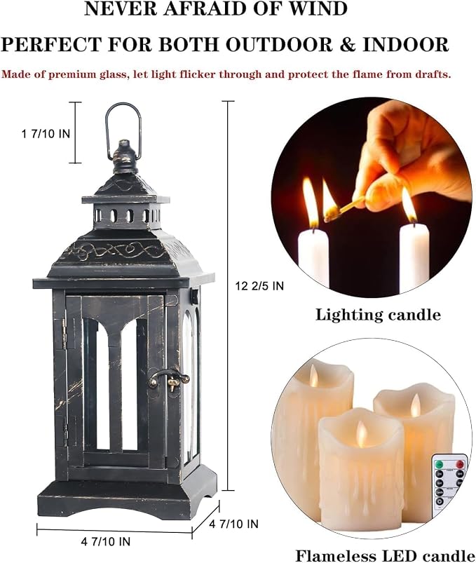 Candle Lantern Decorative Indoor & Outdoor, Halloween Decorations - Image 4