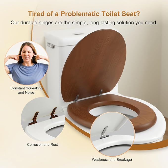 Universal Toilet Seat Hinges Replacement Kit - Image 3