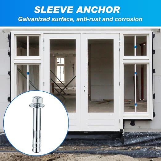 100 Pack 1/4" x 1-3/8" Sleeve Anchors - Image 5