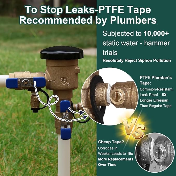 【UPC® Certified】1" Brass Pressure Vacuum Breaker - Image 4