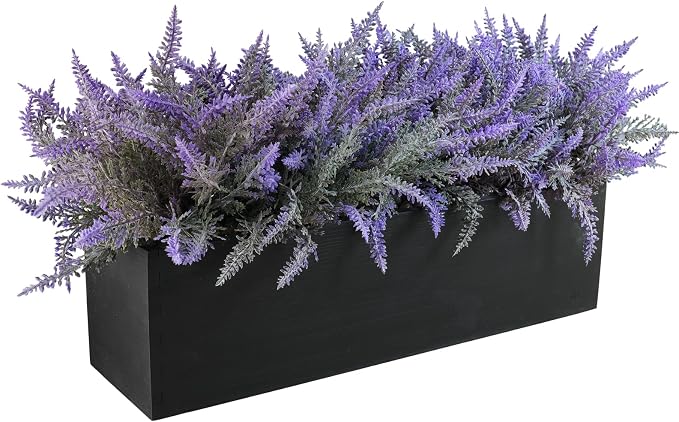 Winlyn 14" Artificial Lavender Arrangement Faux Lavender Flowers in Rustic - Image 4