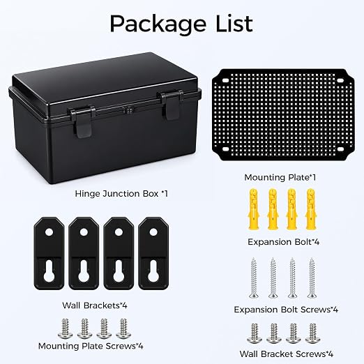 Junction Box IP67 Waterproof Electrical Box Outdoor ABS Plastic Hinged Shell - Image 8