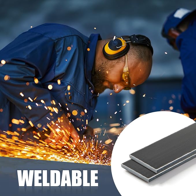 Blulu 2 Pcs 48" x 2" x 3/16" Hot Rolled Steel Flat Bar Solid Flat in Steel - Image 5