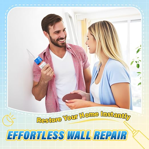 DIYSELF 9-Piece Spackle Wall Repair Kit, 7 oz White Touch Up Paste Set | - Image 2
