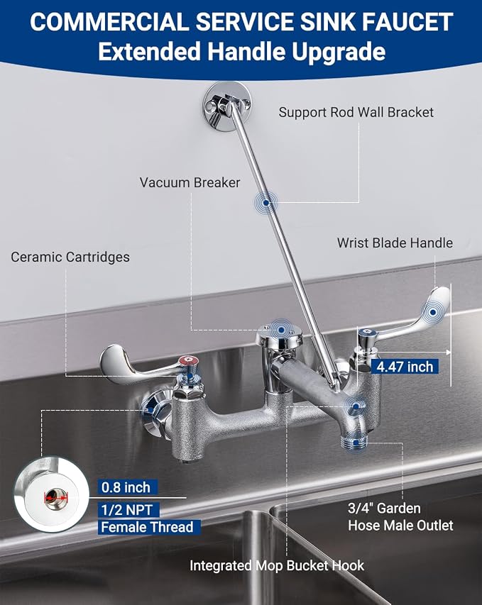 Commercial Mop Sink Faucet - Image 2