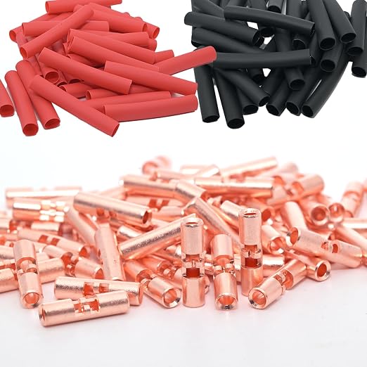 16-14 AWG Wire Splice Kit – 100 PCS 16-14 Gauge Bare Copper Non-Insulated Butt by SVAAR