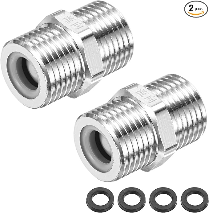 M METERXITY 2-Pack Brass Check Valve, 1/2" Male to 1/2" Male Thread One Way by MMETERXITY