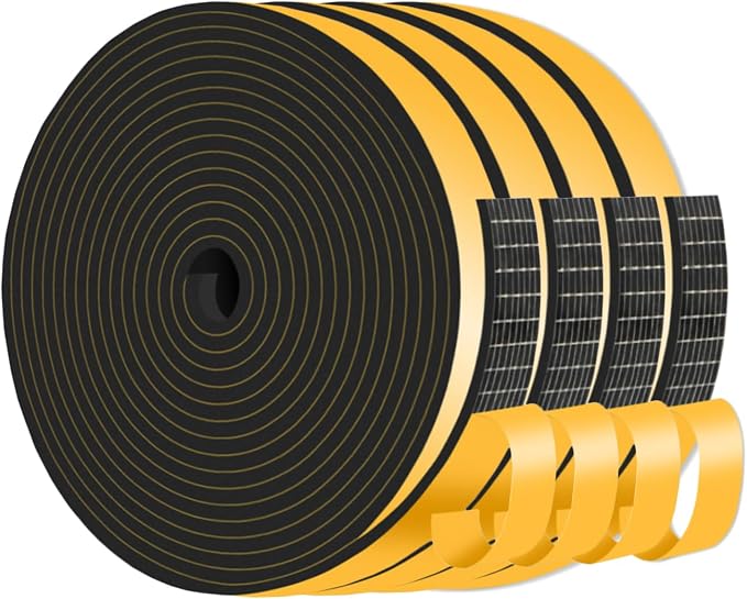 High Density CR Door Seal, for Door and Window, 1/2 in x 1/8 in x 52 Ft | Air by MIKONIYA