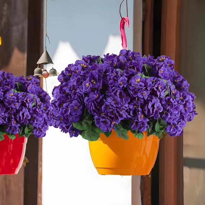 Hananona 12 Pcs Artificial Geranium Flowers - Image 4