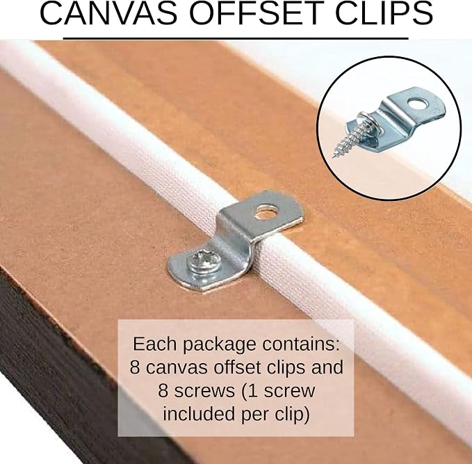 Canvas Clips 8-Pk: or Choose Your Length; Mirror Picture Frame or Artwork - Image 4