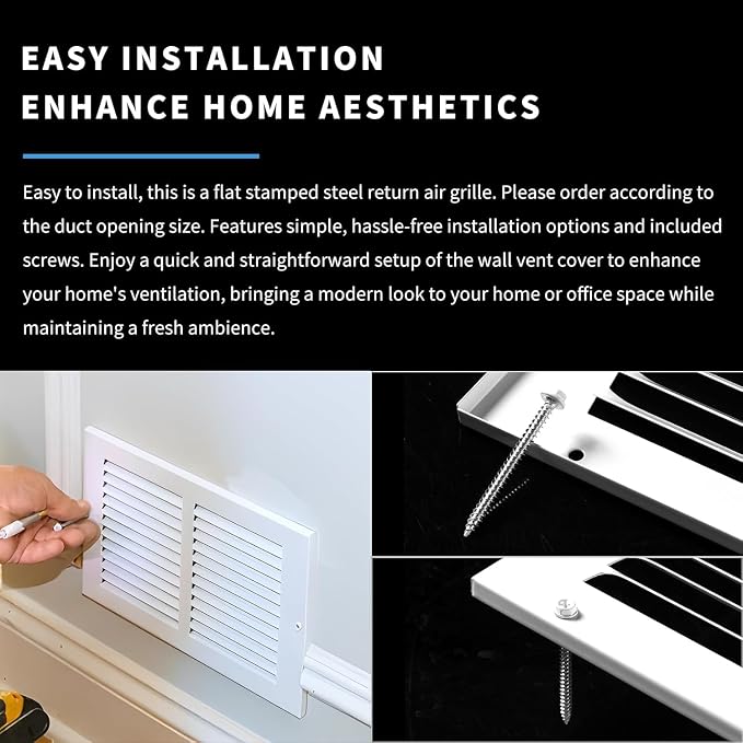 24x24 Duct Opening | Steel Return Air Grille by HOANK | Vent Cover Grill - Image 8