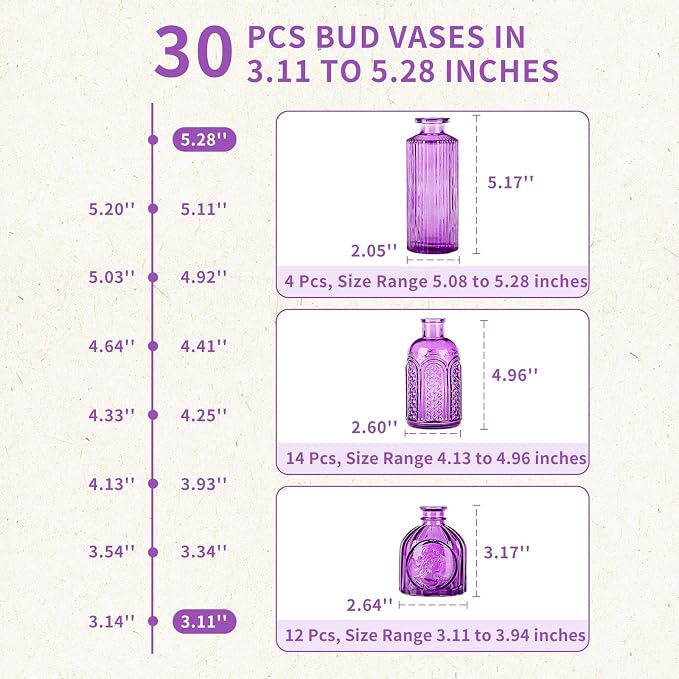Mini Glass Bud Vases, Versatile Small Bud vases - Image 7