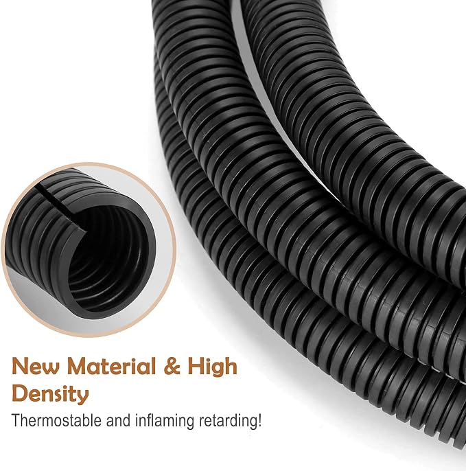 ZhiYo 20FT 3/8" Wire Loom Split Tubing Auto Wire Conduit, High Temperature Heat - Image 4