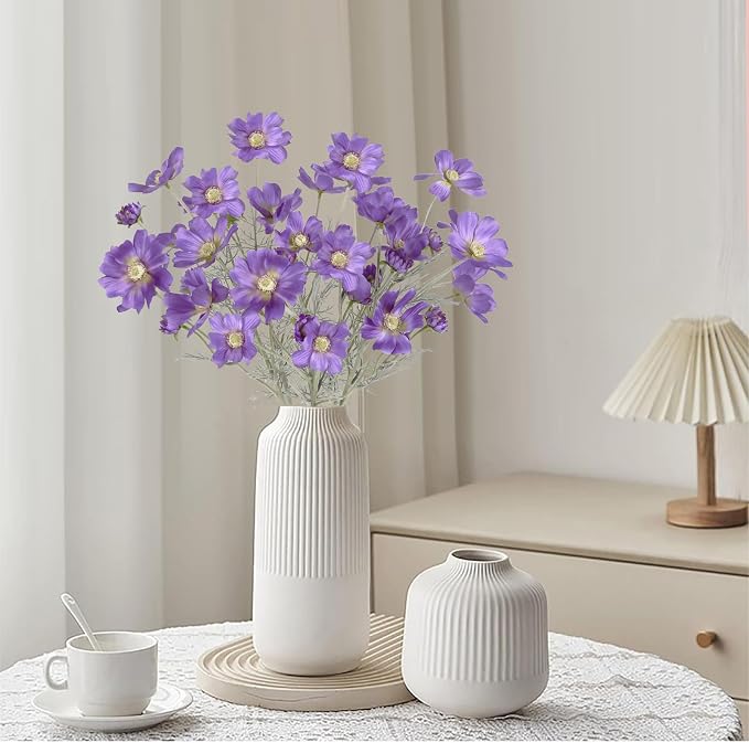 6PCS Daisy Flowers Artificial 24'' Faux Cosmos Flower Stems Artificial - Image 5