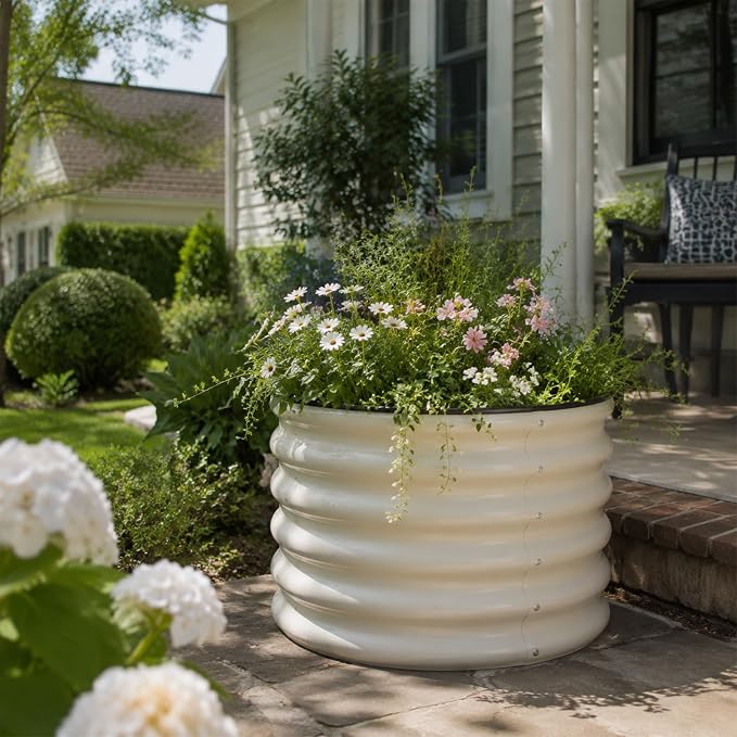 Raised Garden Bed, 2×2×1.5ft Round Galvanized Outdoor Planter Box - Image 2
