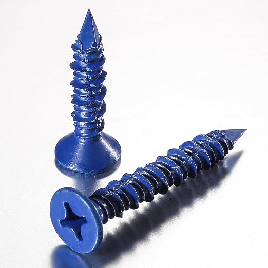 WenSilon 3/16" x1-1/4 Concrete Screw Anchor Blue Flat Head - Image 4