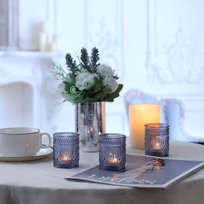 DEVI 24pcs Navy Blue Votive Candle Holders - Image 5