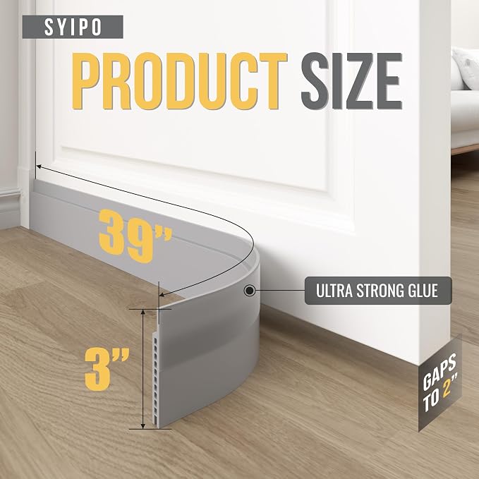 SYIPO Door Draft Stopper for Huge Gap, Adjustable - Image 2