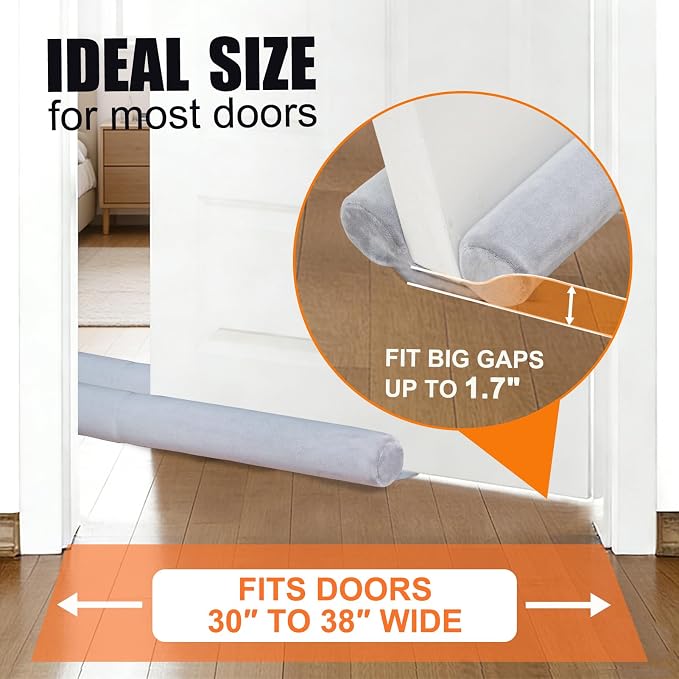 Under Door Draft Stopper 30-38" Adjustable Wind Stopper - Image 5