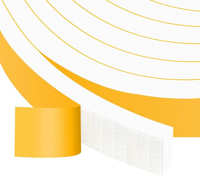 Thick Foam Tape, Strong Adhesive 1inch Weather Strip by Trisiki