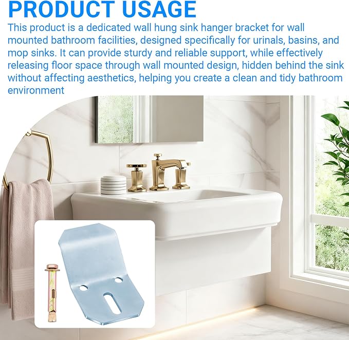 2Pcs 1224196 Sink Wall Mount Bracket Kit - Image 4